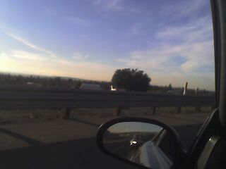 Bad photo of airplane on 680 freeway