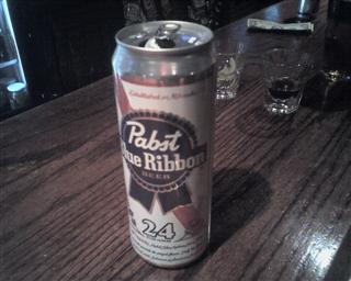 24 Fluid Ounces of Pabst Blue Ribbon